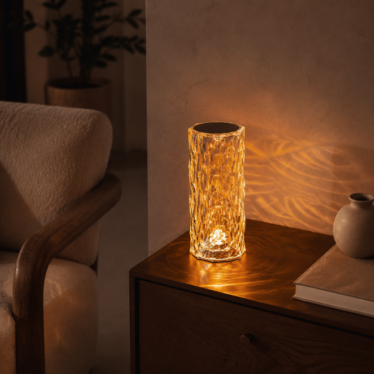 Laddbar Bordslampa - Kristallampa