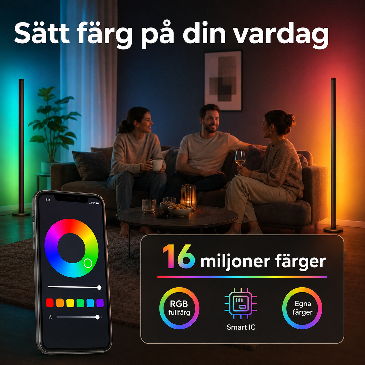 Orion RGB Bordslampa (2pack)